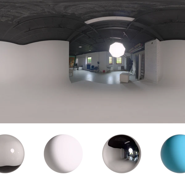 Monochrome Studio 01 - HDRI map - from Poly Haven
