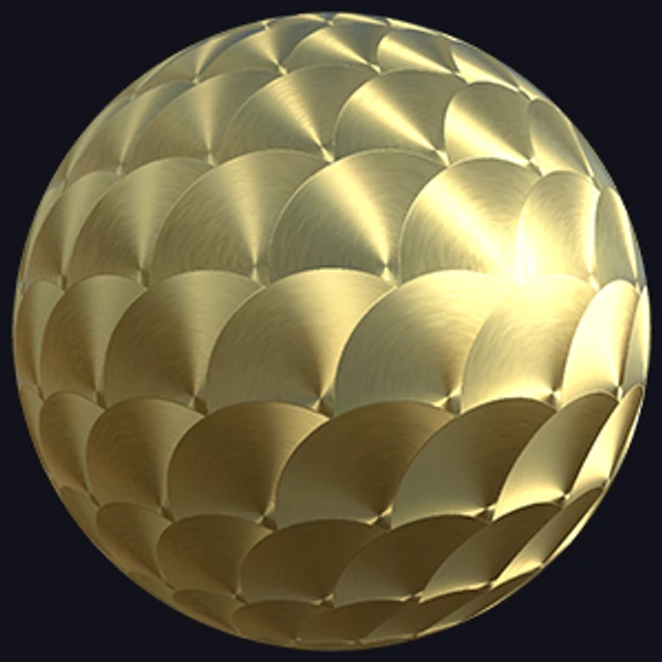 Radially Brushed Gold Texture (Metal 0039)