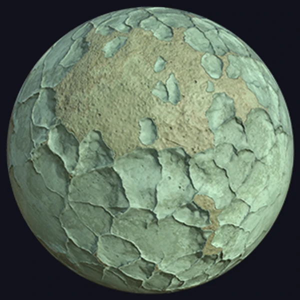 Green Concrete Peeling Wall Texture with Peeled Paint (Concrete 0011)