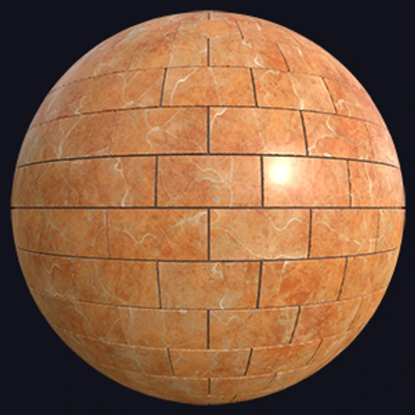 Orange Marble Tile Texture (Marble 0016)