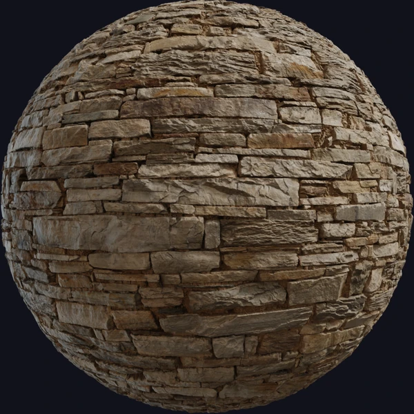 Rustic Stone Wall 02 - Rock - PBR texture - from Poly Haven