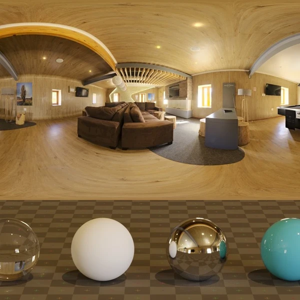 Wooden Lounge - HDRI map - from Poly Haven