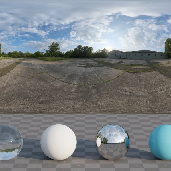 Derelict Airfield 02 - HDRI map - from Poly Haven