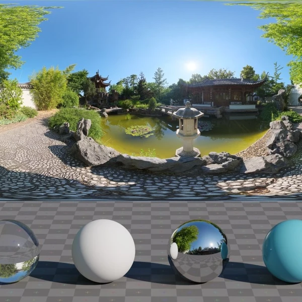 Chinese Garden - HDRI map - from Poly Haven