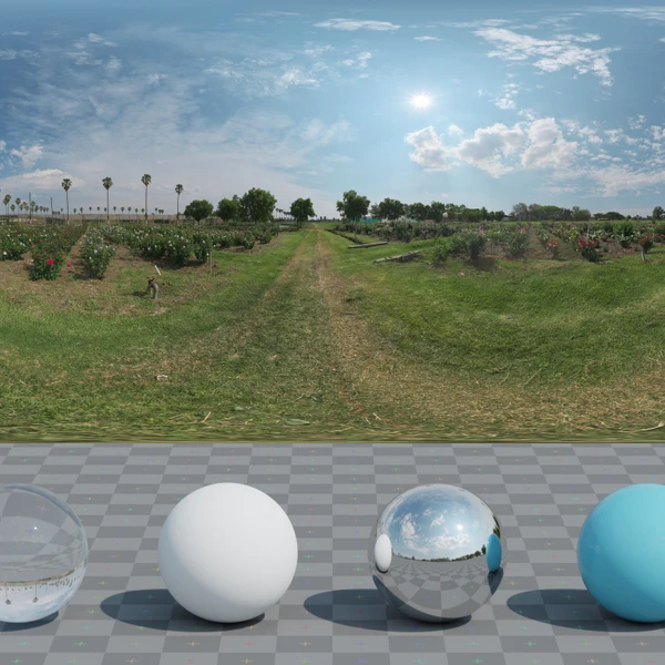 Sunny Rose Garden - HDRI map - from Poly Haven