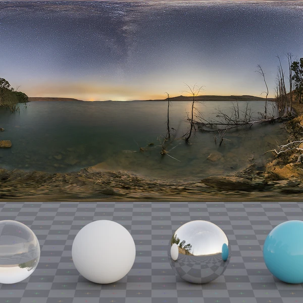 Lakeside Night - HDRI map - from Poly Haven