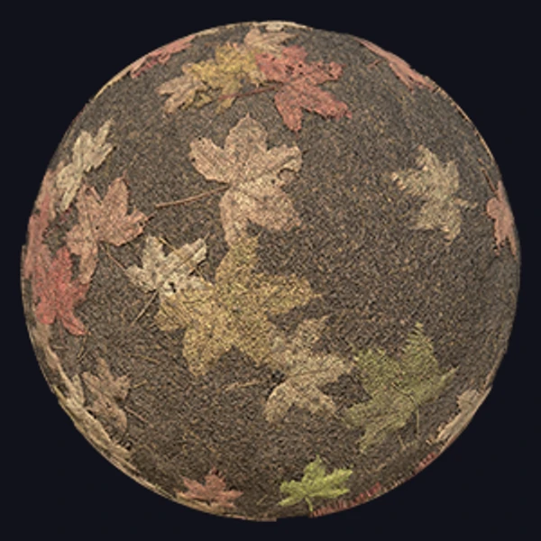 Ground Covered by Fallen Autumn Leaves (Ground 0022)