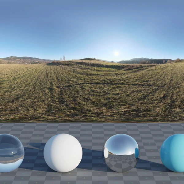 Autumn Hilly Field - HDRI map - from Poly Haven