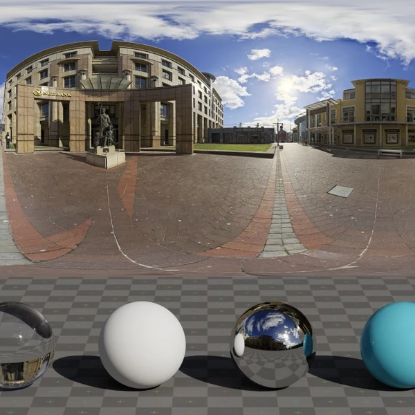 Urban Courtyard - HDRI map - from Poly Haven