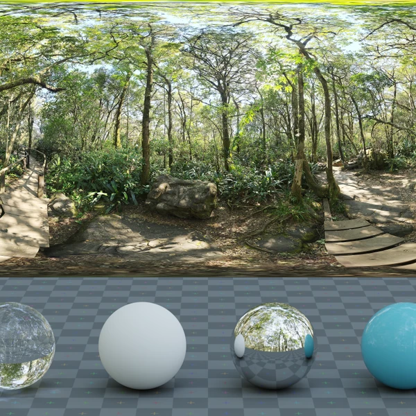 Rainforest Trail - HDRI map - from Poly Haven