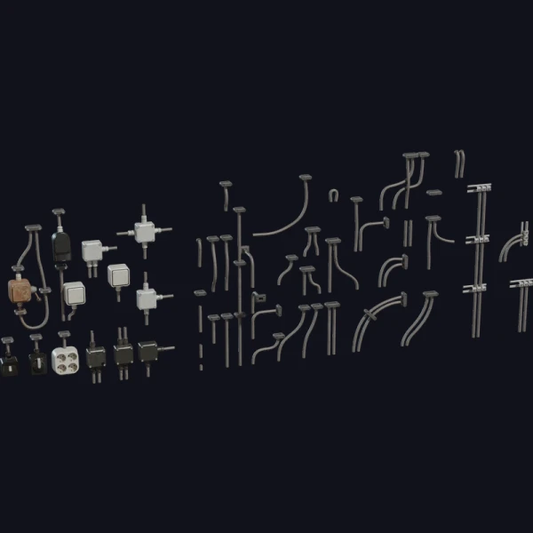 Modular Electric Cables - 3D Models - 3D model - from Poly Haven