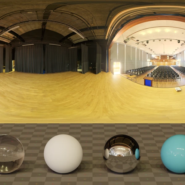 School Hall - HDRI map - from Poly Haven