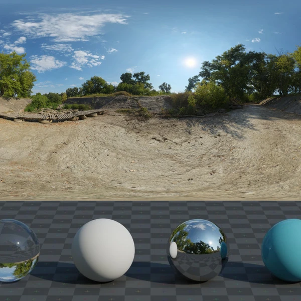 Parched Canal - HDRI map - from Poly Haven
