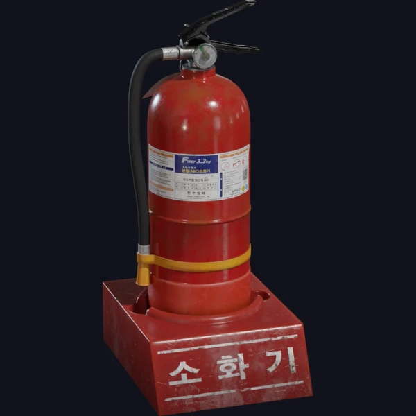 Korean Fire Extinguisher 01 - 3D Models - 3D model - from Poly Haven
