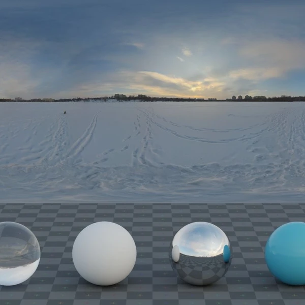Winter Lake 01 - HDRI map - from Poly Haven