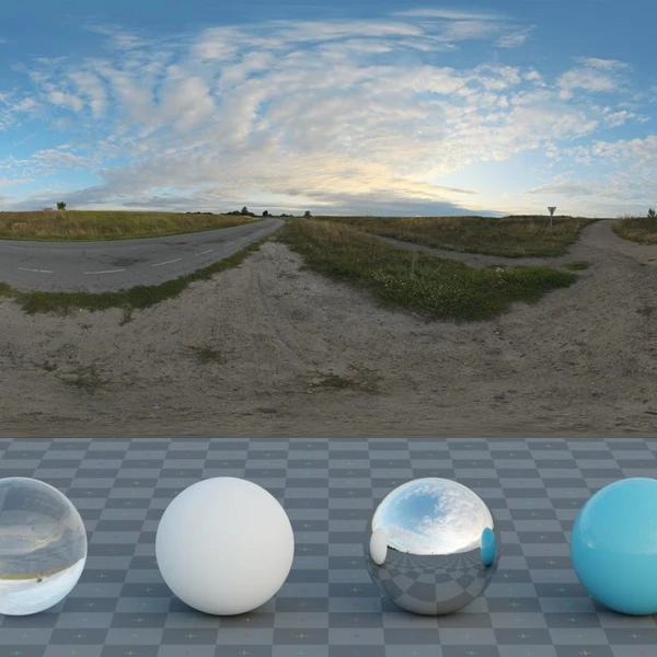 Evening Road 01 - HDRI map - from Poly Haven
