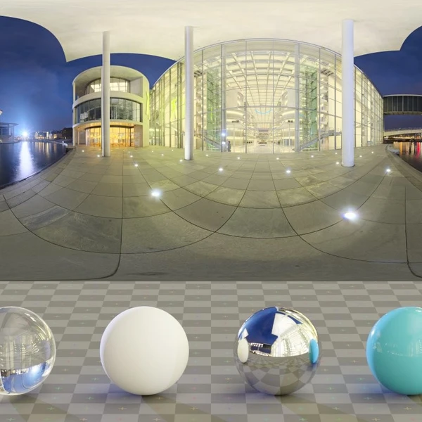 Modern Buildings Night - HDRI map - from Poly Haven