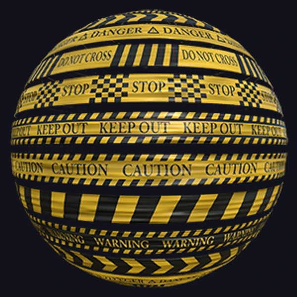 Plastic Caution Tape Texture (Others 0011)