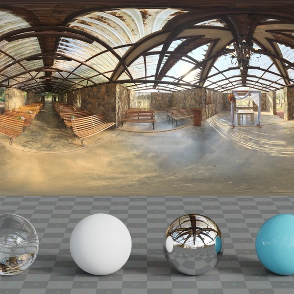 Outdoor Chapel - HDRI map - from Poly Haven