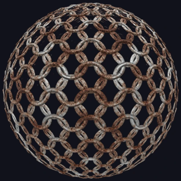 Rusty Round Iron Chainmail (Metal 0037)