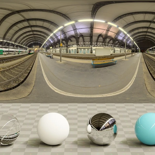 Dresden Station Night - HDRI map - from Poly Haven