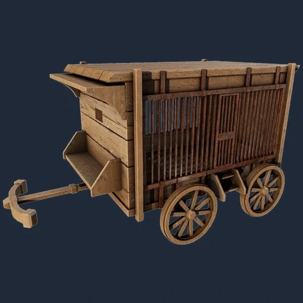 Wooden Prisoner Transport Cart - 3D Models - 3D model - from Poly Scan