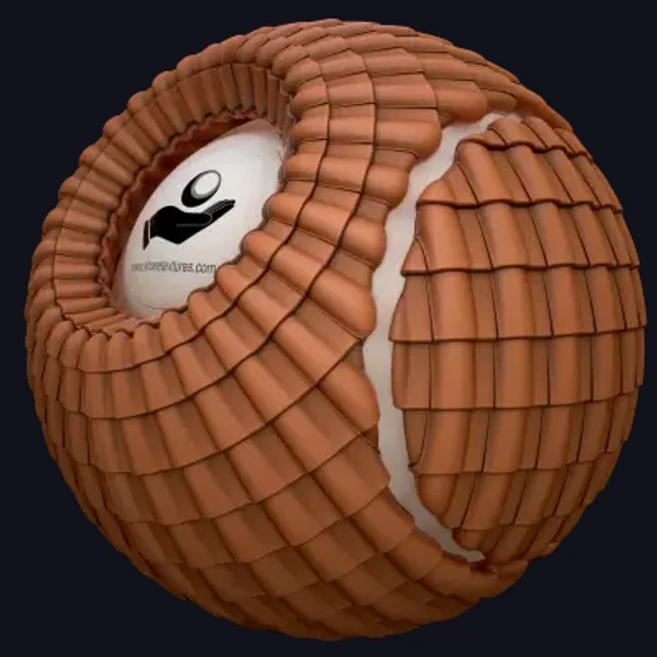 Roof Tile 6 - Roofing - PBR texture - from Share Textures