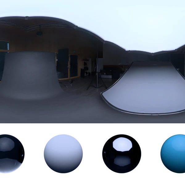 Wooden Studio 15 - HDRI map - from Poly Haven