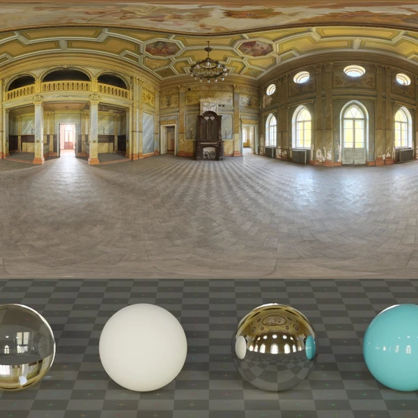 Old Hall - HDRI map - from Poly Haven