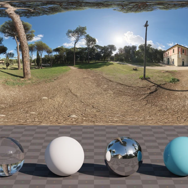 Borghese Gardens - HDRI map - from Poly Haven