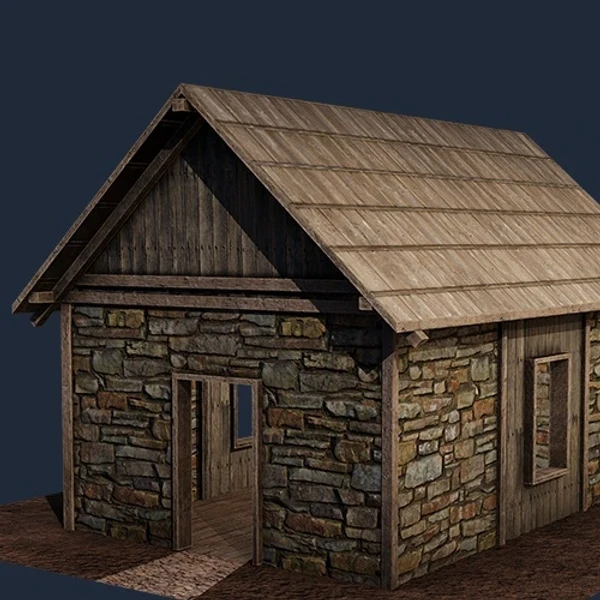 Medieval Stone and Wood Cottage – Free Buildings 3D Model