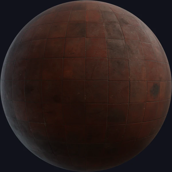 Dirty Tiles - Floor - PBR texture - from Poly Haven