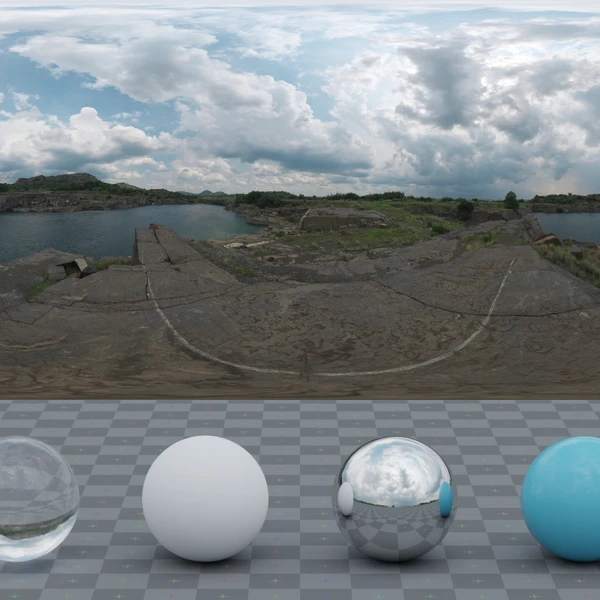 Quarry Cloudy - HDRI map - from Poly Haven