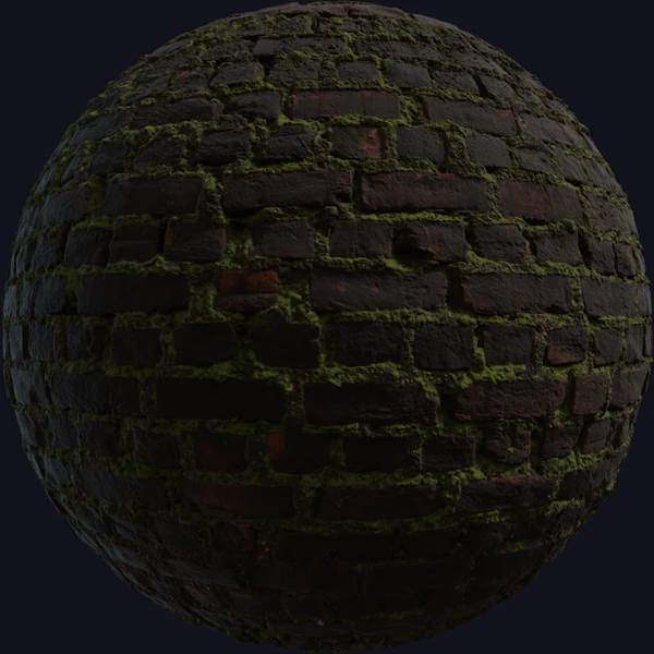 Mossy Brick - PBR texture - from Poly Haven