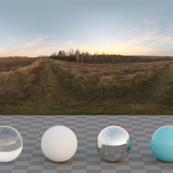 Evening Field - HDRI map - from Poly Haven