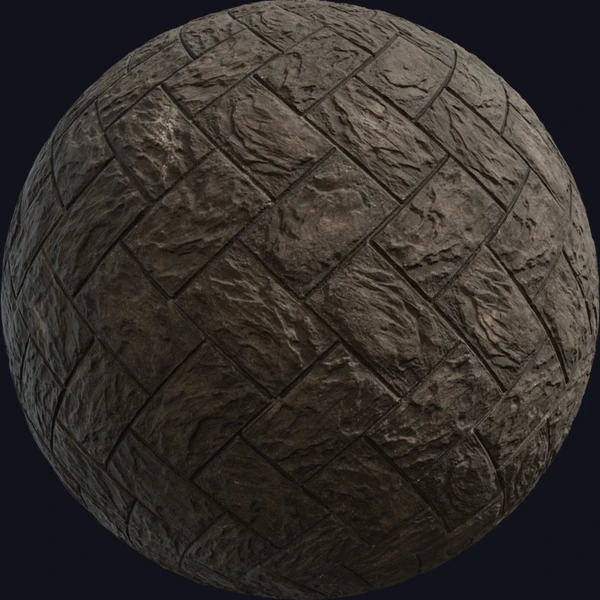 Herringbone Concrete Tile 02 - wall - PBR texture - from Poly Haven