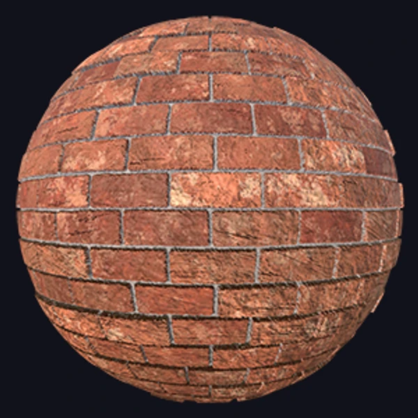 PBR Red Brick Texture with Trowel Marks (Bricks 0008)
