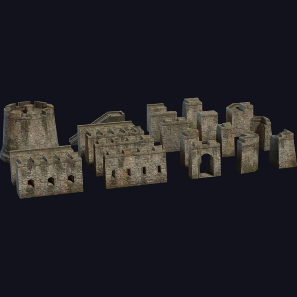 Modular Fort 01 - 3D Models - 3D model - from Poly Haven