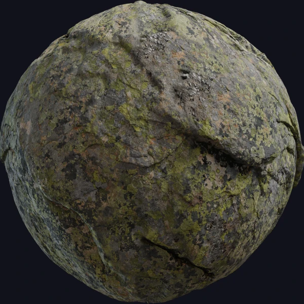 Mossy Rock - PBR texture - from Poly Haven
