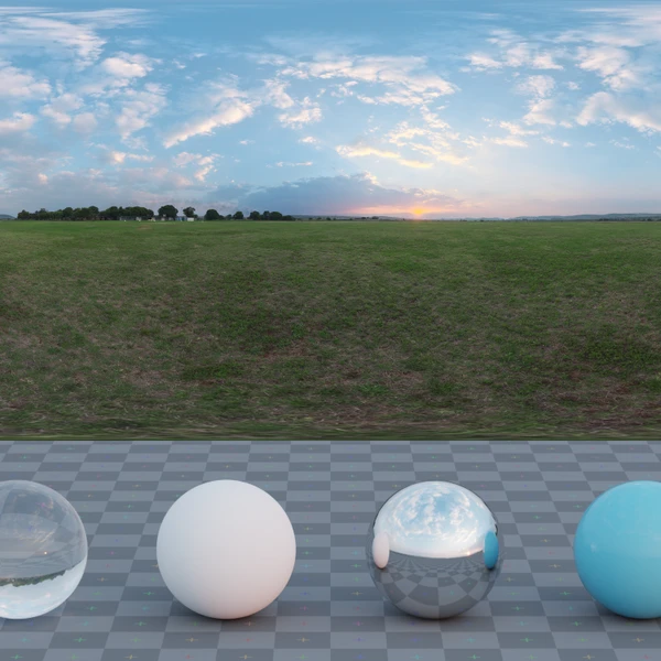 Grasslands Sunset - HDRI map - from Poly Haven