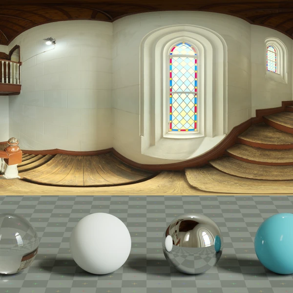 Church Stairway - HDRI map - from Poly Haven