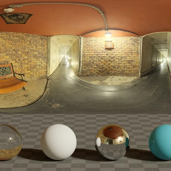 Concrete Tunnel - HDRI map - from Poly Haven