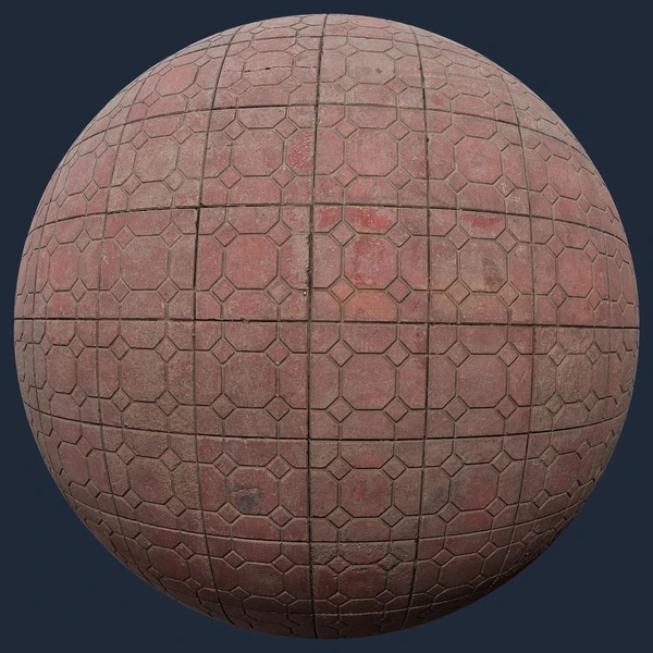 Red Paving Tiles – Free Floor PBR Texture