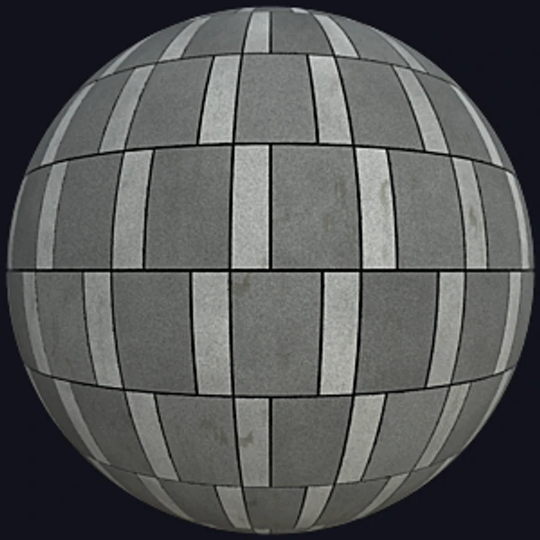 Gray Wall or Floor of Larger Darker and Smaller Lighter Tiles (Concrete 0029)