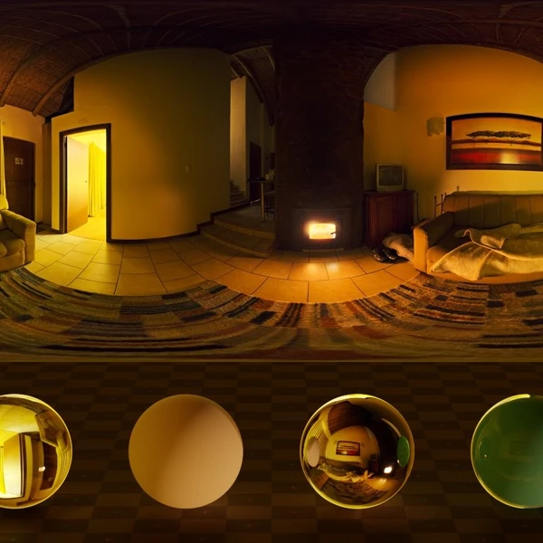 Fireplace - HDRI map - from Poly Haven