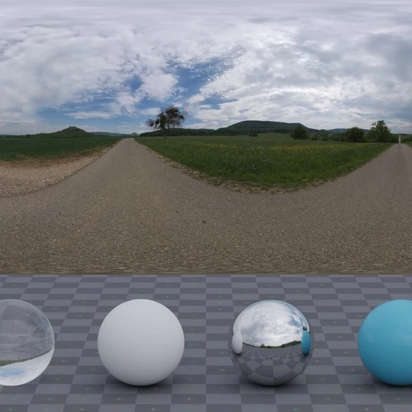 Small Rural Road - HDRI map - from Poly Haven