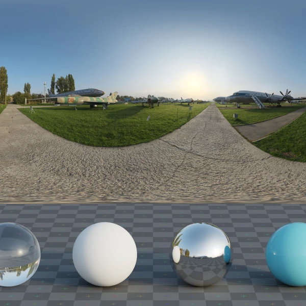 Aviation Museum - HDRI map - from Poly Haven