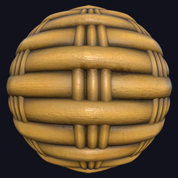 Woven Basket / Rattan Basket / Wicker (Wood 0026)