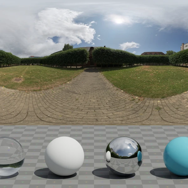 Quadrangle Sunny - HDRI map - from Poly Haven