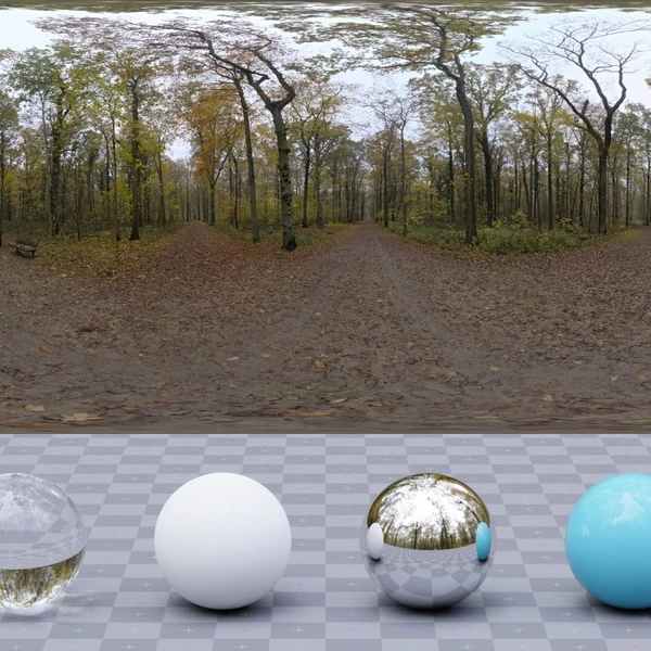 Autumn Crossing - HDRI map - from Poly Haven